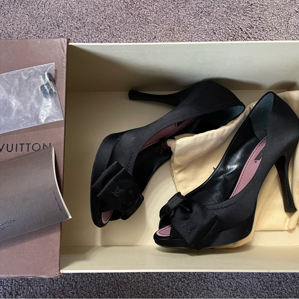 Louis Vuitton black high heels